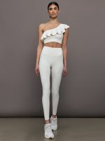 High Rise Full-Length Legging in Diamond Compression - Cloud Dancer - Image 3