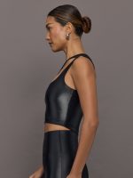 One Shoulder Bra Top in Takara Shine - Black - Image 5