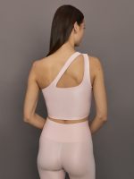 One Shoulder Bra Top in Takara Shine - Lotus - Image 5