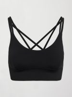Multi Strap Active Bra in Diamond Compression - Black - Image 7