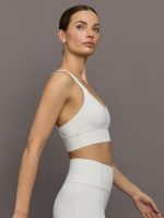 Multi Strap Active Bra in Diamond Compression - Cloud Dancer - Image 4
