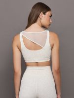 Mesh Overlay Bra in Melt - Snow Leopard - Image 5