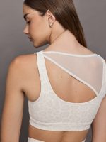 Mesh Overlay Bra in Melt - Snow Leopard - Image 6
