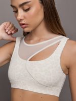 Mesh Overlay Bra in Melt - Snow Leopard - Image 7