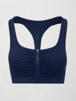 Zipper Bra in Diamond Compression - Navy - Image 7