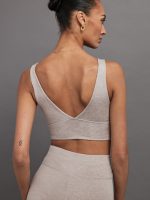 Wrap Bra in Heather Melt - Heather Oatmeal - Image 3
