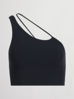 One Shoulder Convertible Bra Top in Melt - Black - Image 7