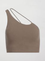 One Shoulder Convertible Bra Top in Melt - Caribou - Image 6