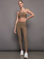 One Shoulder Convertible Bra Top in Melt - Caribou - Image 5