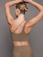 One Shoulder Convertible Bra Top in Melt - Caribou - Image 3