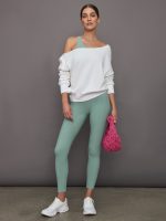 One Shoulder Convertible Bra Top in Melt - Granite Green - Image 7