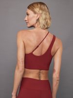One Shoulder Convertible Bra Top in Melt - Merlot - Image 3