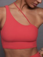 One Shoulder Convertible Bra Top in Melt - Tomato - Image 7