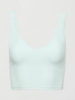 V-Neck Longline Bra in Melt - Clearly Aqua - Image 6