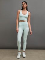 V-Neck Longline Bra in Melt - Clearly Aqua - Image 3