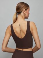 V-Neck Longline Bra in Melt - Dark Oak - Image 3
