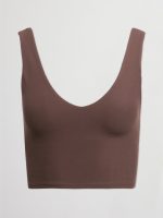 V-Neck Longline Bra in Melt - Dark Oak - Image 8