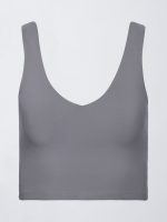 V-Neck Longline Bra in Melt - Steel Grey - Image 7