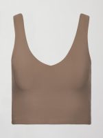 V-Neck Longline Bra in Melt - Caribou - Image 7