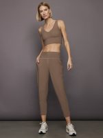 V-Neck Longline Bra in Melt - Caribou - Image 6