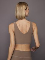 V-Neck Longline Bra in Melt - Caribou - Image 3