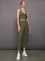 V-Neck Longline Bra in Melt - Olive - Image 7