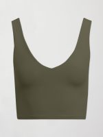 V-Neck Longline Bra in Melt - Olive - Image 10