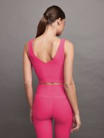 V-Neck Longline Bra in Melt - Fuchsia Purple - Image 4