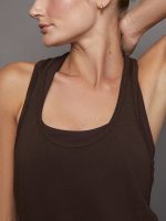 Long RacerBack Tank - Dark Oak - Image 5
