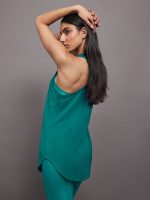Long RacerBack Tank - Velvet Green - Image 3