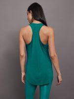 Long RacerBack Tank - Velvet Green - Image 4