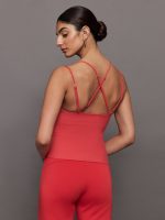 Strappy Tank in Melt - Tomato - Image 6