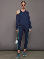 Colorblock High Neck Tank - Navy/ Digital Green - Image 7