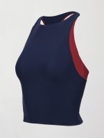 Colorblock High Neck Tank - Navy / Red Dahlia - Image 7