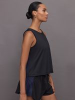 Pleated Running Tank - Black - Image 5