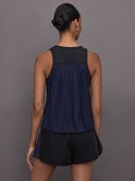 Pleated Running Tank - Black - Image 3