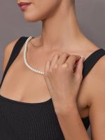 Pearl Necklace Sweater Tank - Black - Image 4
