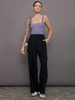 Pearl Necklace Sweater Tank - Lavender Grey - Image 3
