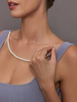 Pearl Necklace Sweater Tank - Lavender Grey - Image 4