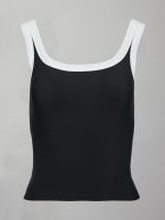 Colorblock Scoop Tank in Melt - Black/Cloud Dancer - Image 9