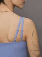 V-Neck Tank in Ribbed Melt - Hydrangea - Image 7