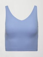 V-Neck Tank in Ribbed Melt - Hydrangea - Image 9