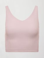V-Neck Tank in Ribbed Melt - Lotus - Image 9