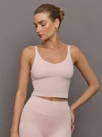V-Neck Tank in Ribbed Melt - Lotus