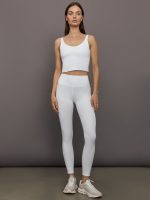 V-Neck Tank in Ribbed Melt - White - Image 3