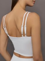 V-Neck Tank in Ribbed Melt - White - Image 6