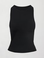 Racer High Neck Active Tank in Diamond Compression - Black - Image 7