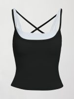 Double Layered Tank in Melt - Black / White - Image 8
