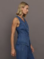Chambray Vest - Medium Wash - Image 4