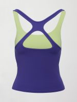 High Neck Cut Out Colorblock Tank in Melt - Future Dusk / Matcha - Image 8